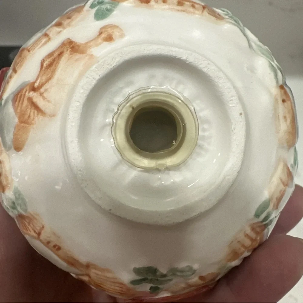 Vintage Fitz and Floyd Hand Painted Christmas Pomander diffuser Ball Ornament